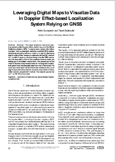 Leveraging Digital Maps to Visualize Data in Doppler Effect-based Localization System Relying on GNSS, Journal of Telecommunications and Information Technology, 2024, nr 4