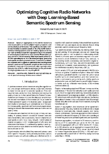 Optimizing Cognitive Radio Networks with Deep Learning-Based Semantic Spectrum Sensing, Journal of Telecommunications and Information Technology, 2024, nr 4