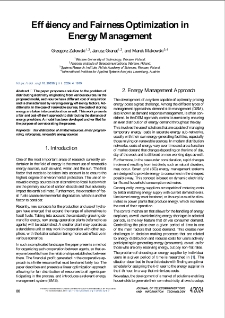 Efficiency and Fairness Optimization in Energy Management, Journal of Telecommunications and Information Technology, 2024, nr 4