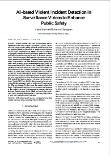 AI-based Violent Incident Detection in Surveillance Videos to Enhance Public Safety, Journal of Telecommunications and Information Technology, 2025
