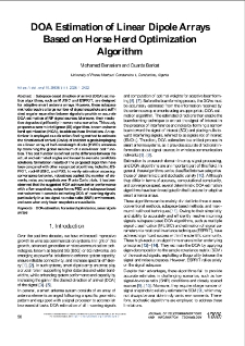 DOA Estimation of Linear Dipole Arrays Based on Horse Herd Optimization Algorithm, Journal of Telecommunications and Information Technology, 2026, nr 1
