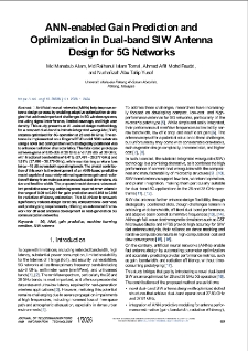 ANN-enabled Gain Prediction and Optimization in Dual-band SIW Antenna Design for 5G Networks, Journal of Telecommunications and Information Technology, 2026, nr 1