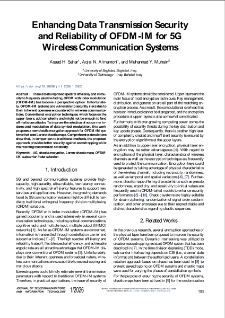 Enhancing Data Transmission Security and Reliability of OFDM-IM for 5G Wireless Communication Systems, Journal of Telecommunications and Information Technology, 2026, nr 1