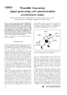 Wearable biosensing: signal processing and communication architectures issues, Journal of Telecommunications and Information Technology, 2005, nr 4