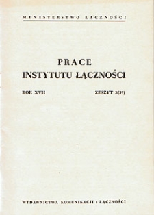 Prace Instytutu Łączności, 1970, nr 59