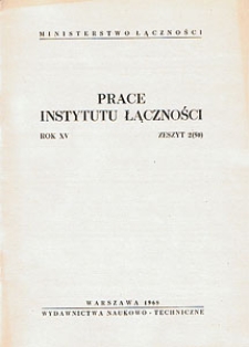 Prace Instytutu Łączności, 1968, nr 50