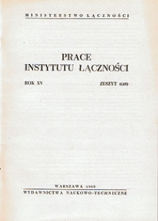 Prace Instytutu Łączności, 1968, nr 49