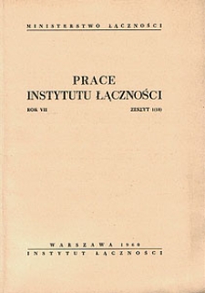 Prace Instytutu Łączności, 1960, nr 18