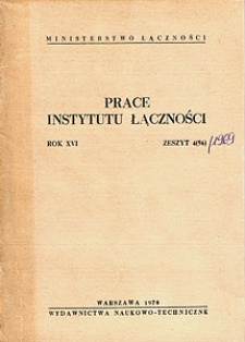 Prace Instytutu Łączności, 1969, nr 56