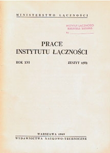 Prace Instytutu Łączności, 1969, nr 53