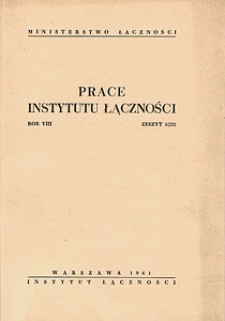 Prace Instytutu Łączności, 1961, nr 22