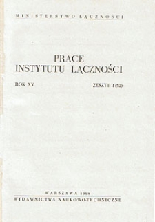 Prace Instytutu Łączności, 1968, nr 52